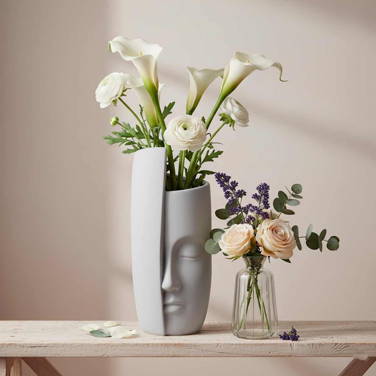 Floreros cerámica y vidrio