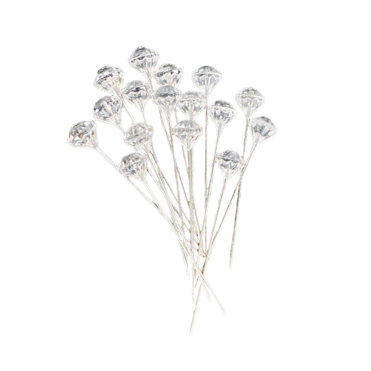 alfileres tipo diamantes para flores