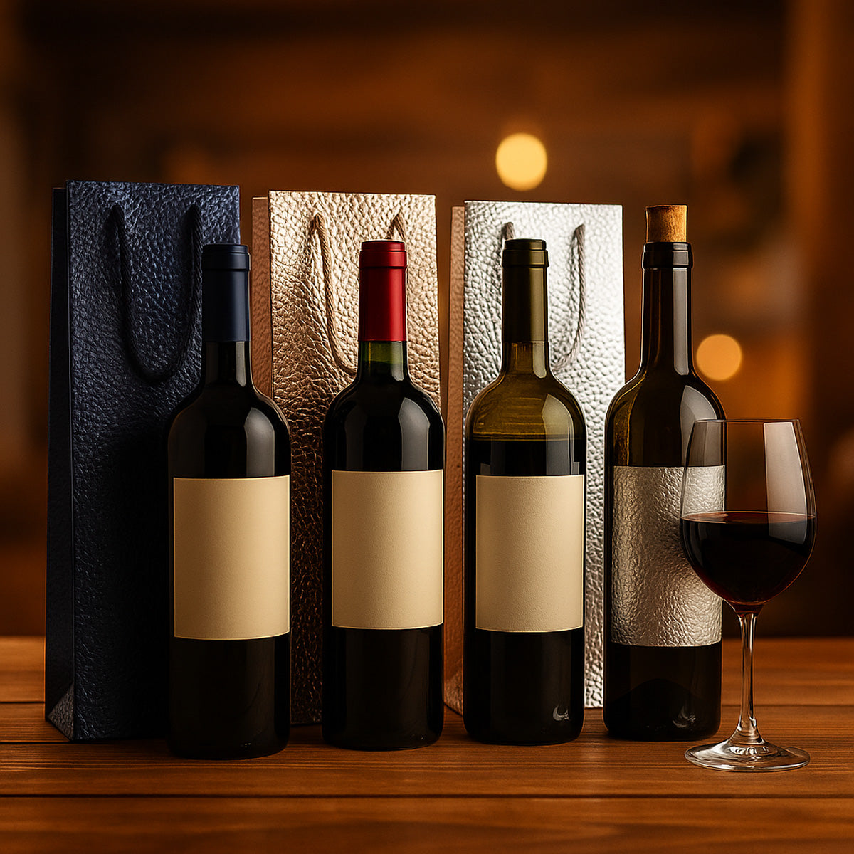Bolsa de regalo para botella de vino