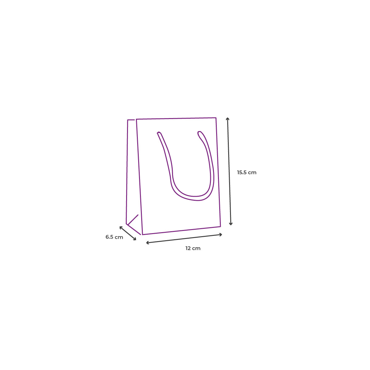 Bolsa de regalo textura de reptil Paq. 12 piezas