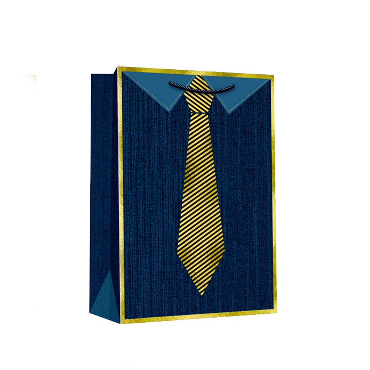 Bolsa de regalo azul diseño corbata