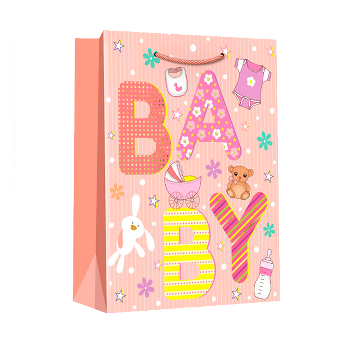Bolsa de regalo baby shower rosa niña