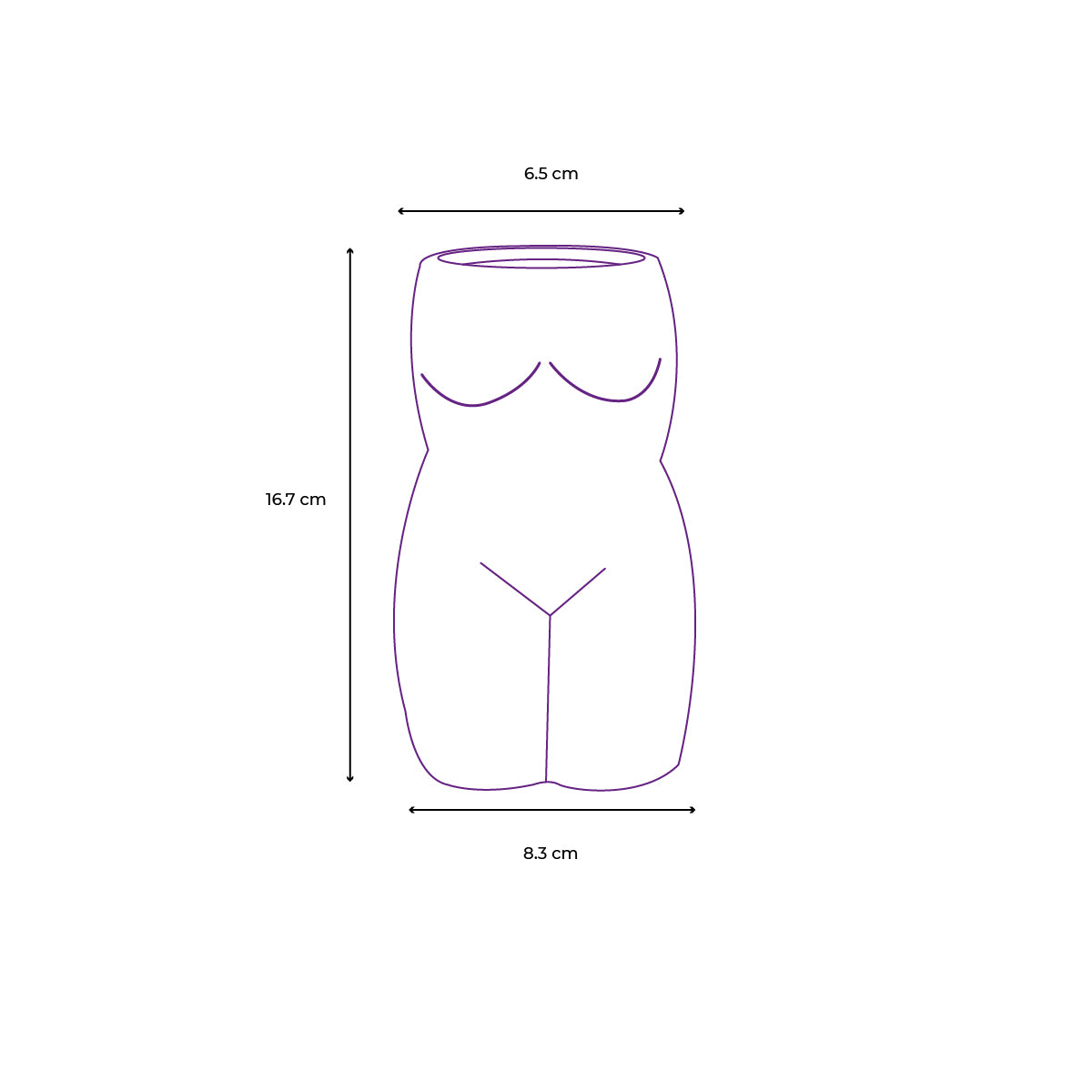 Florero de cerámica en forma de cuerpo femenino mate Set 3 piezas