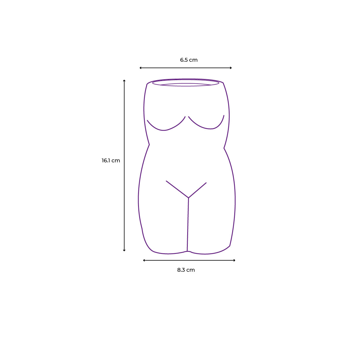 Florero de cerámica en forma de cuerpo femenino acabado brillante Set 2 piezas