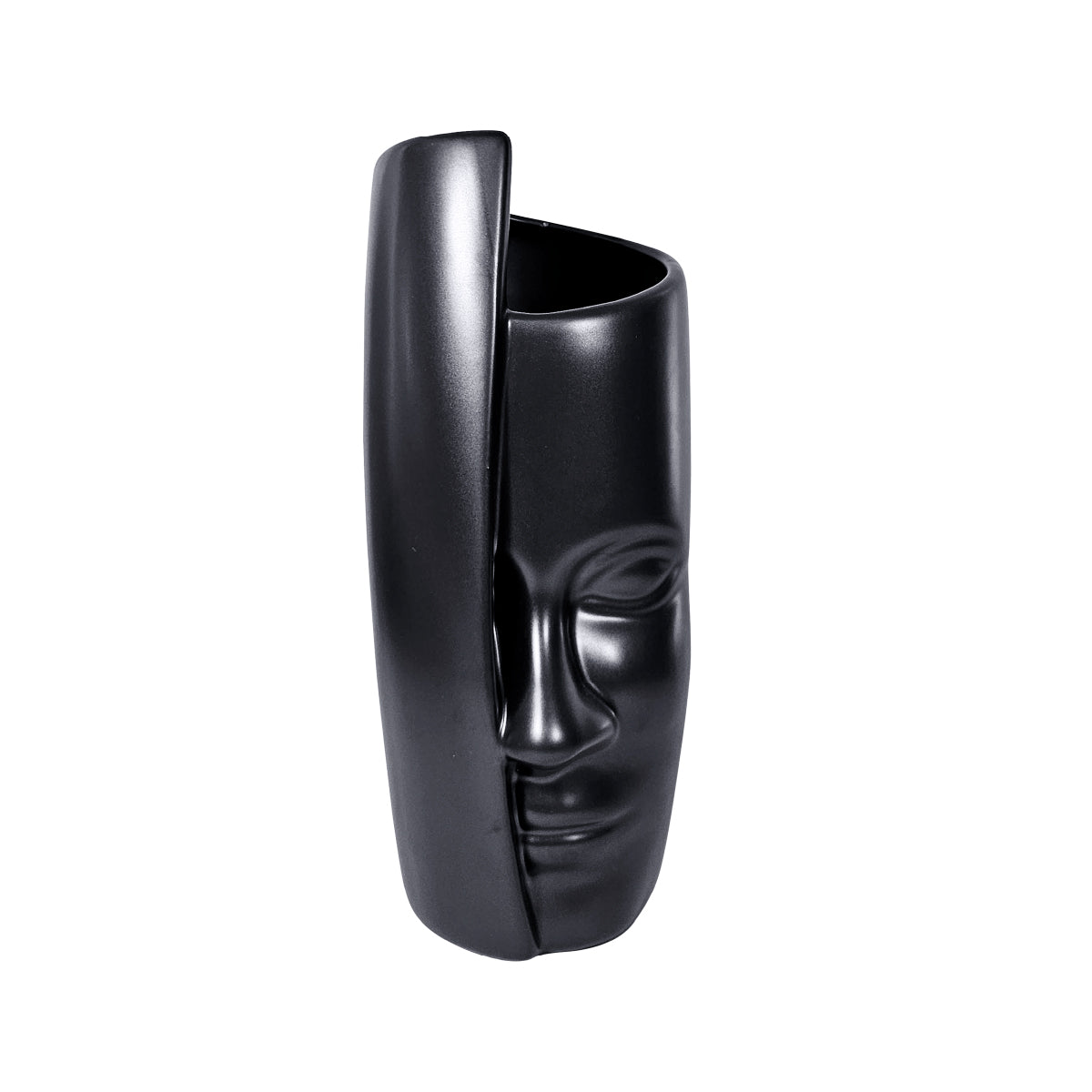 Florero de cerámica cara abstracta Set 3 piezas