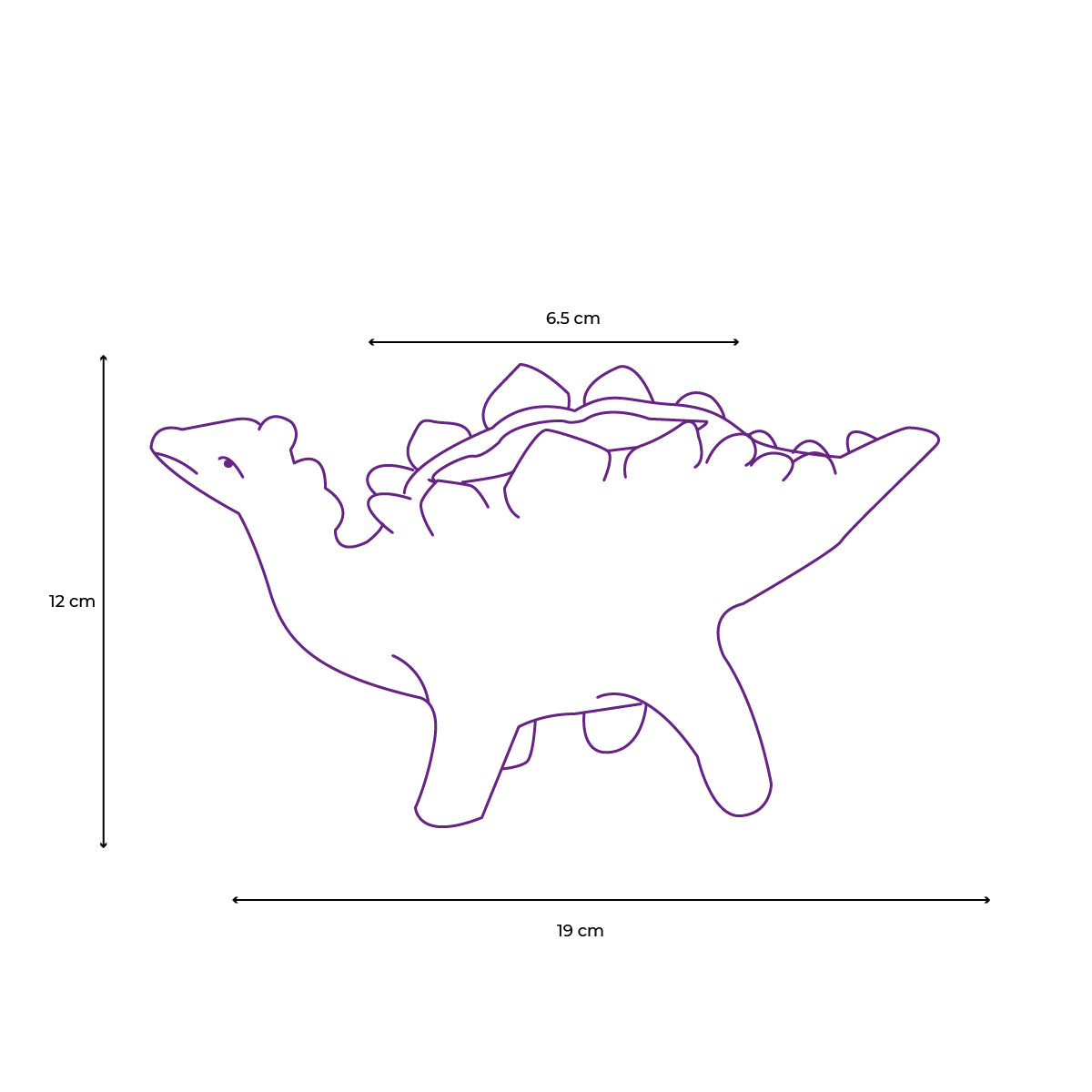 Maceta de cerámica en forma de dinosaurio con picos paq. 3 piezas