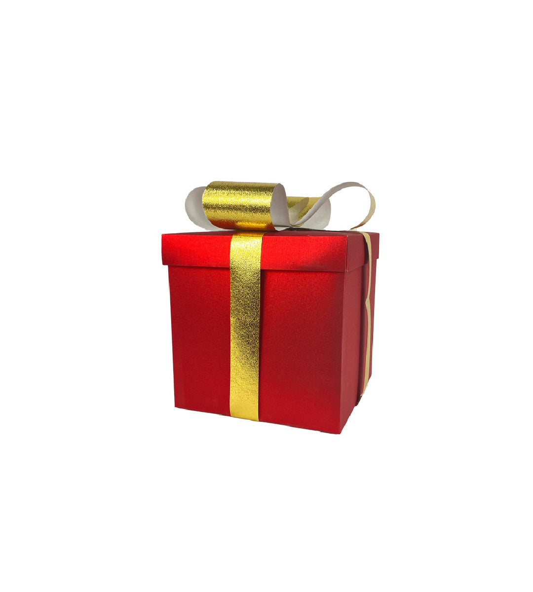 Caja para regalo navideña con moño 3D