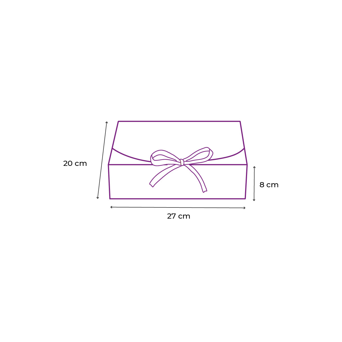 caja de cartón grande con liston para regalo