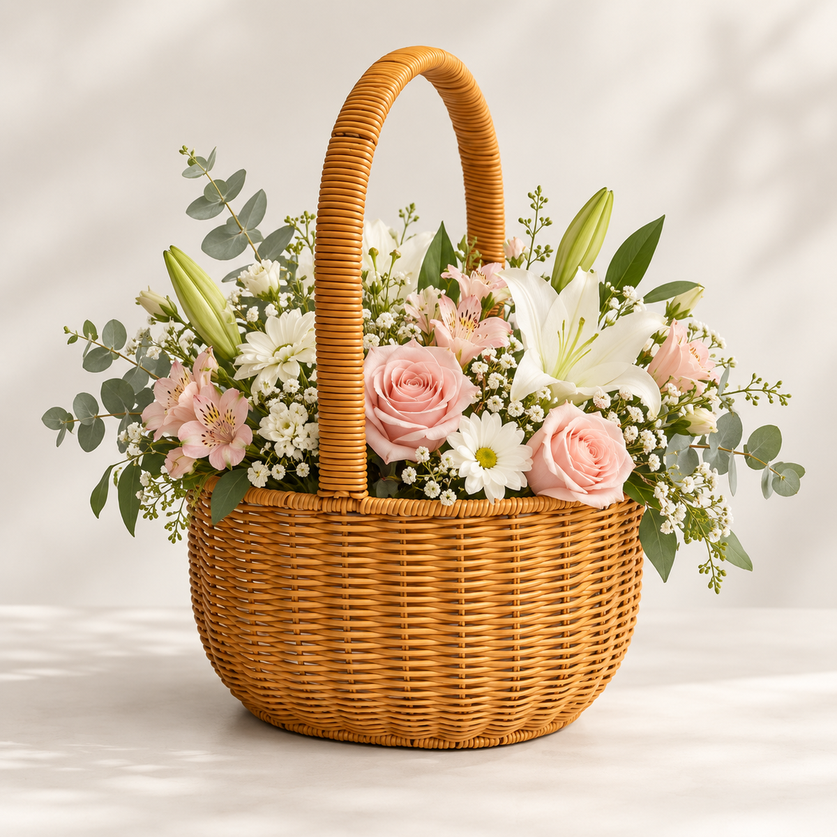 Juego de 2 Canastas Café para Arreglos Florales y Decoración