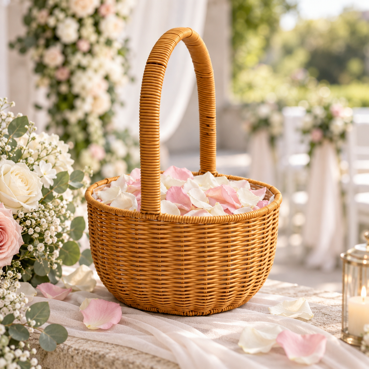 Juego de 2 Canastas Café para Arreglos Florales y Decoración
