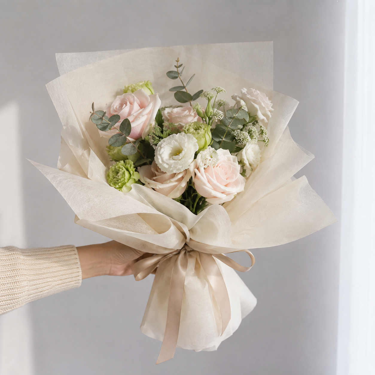 Papel Seda Impermeable Pellón Coreano Para Ramo Floral | 40 Hojas Seda