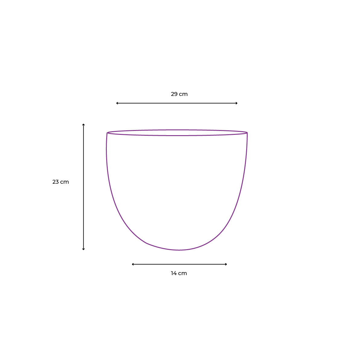 Maceta de plástico redonda chico