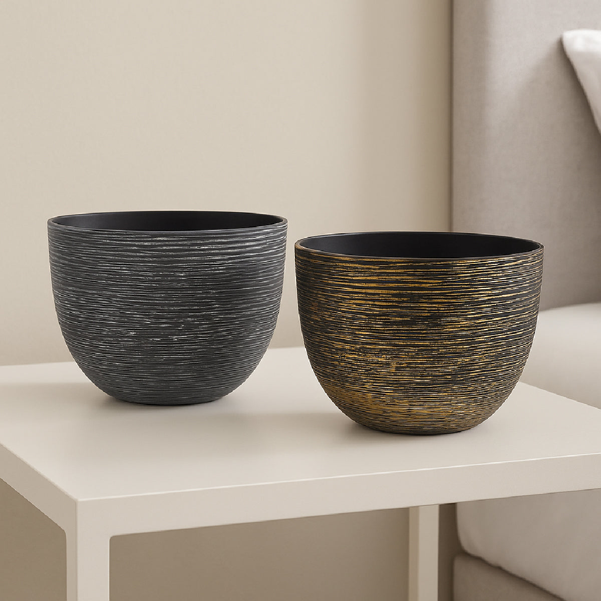 Maceta de plástico redonda chico