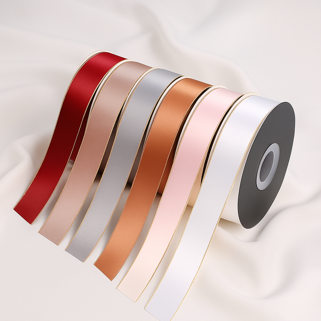 Listón satinado con dorado