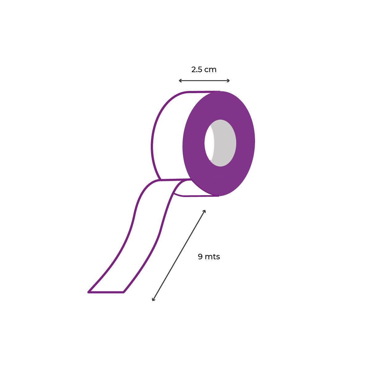 Listón suave ondulado orilla blanca y negra premium 2.5 cm