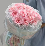 Malla con perlas para bouquet floral