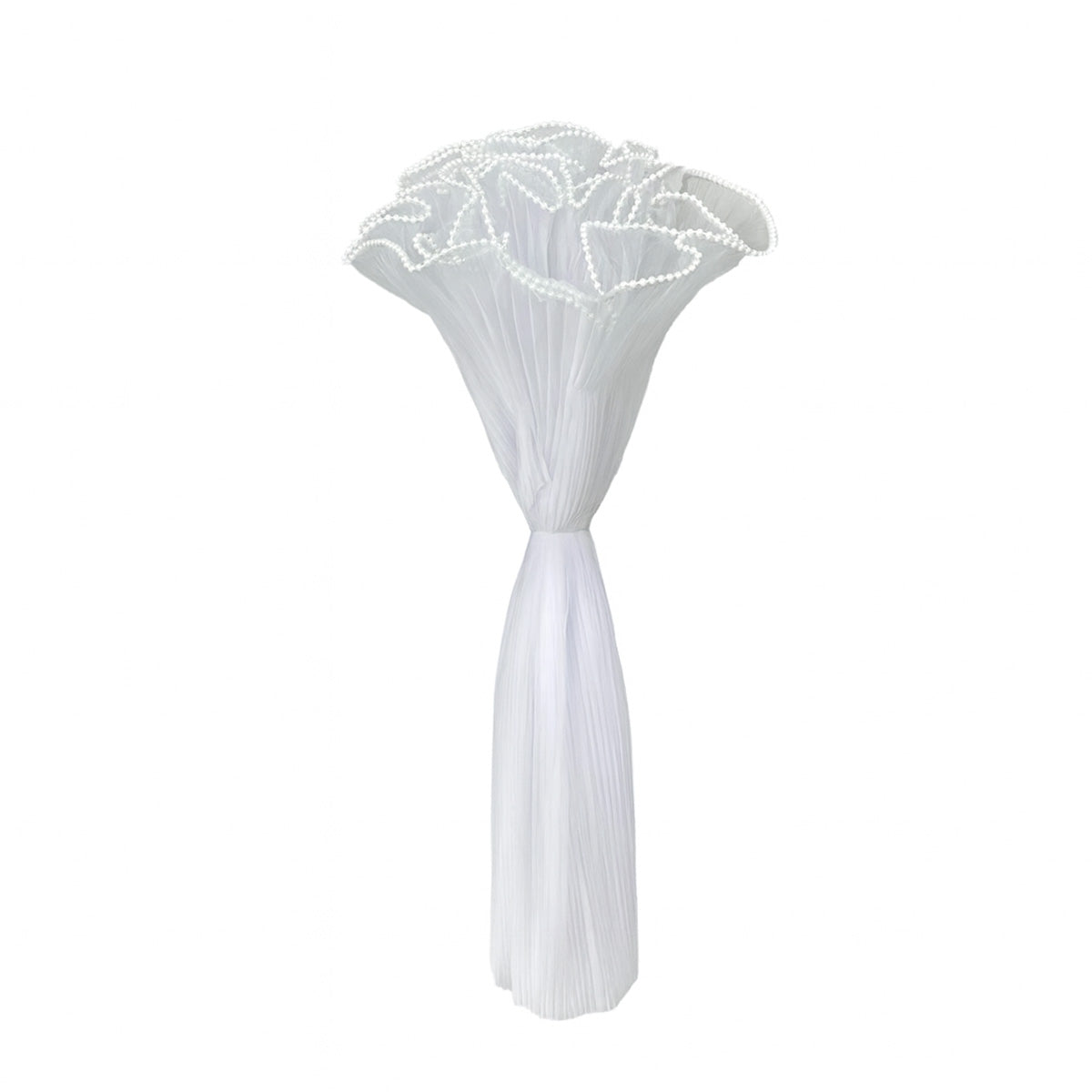 Malla con borde de perlas para bouquet floral