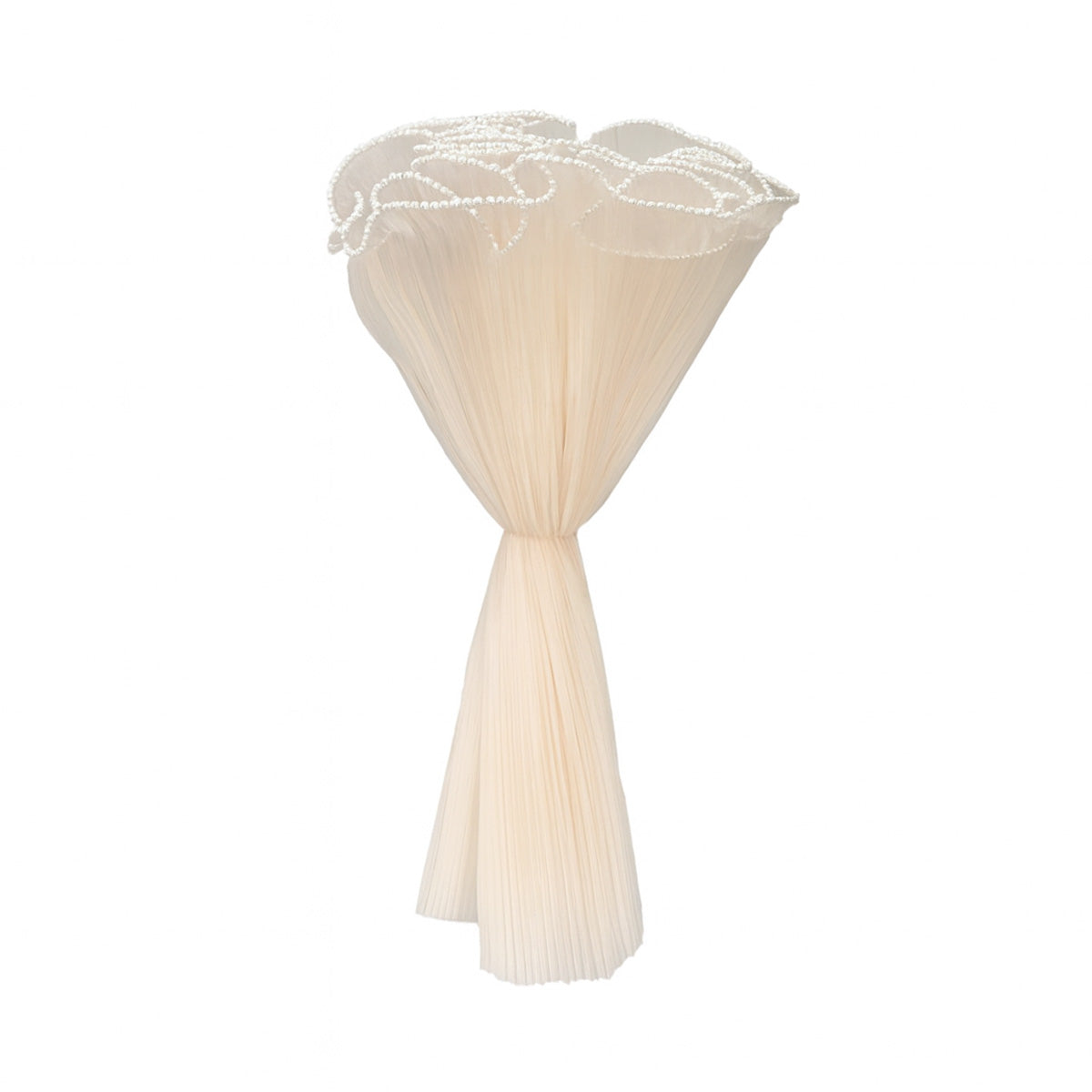 Malla con borde de perlas para bouquet floral