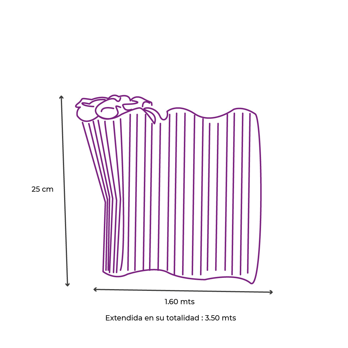 Malla para bouquet floral 25cm x 3.5 mts
