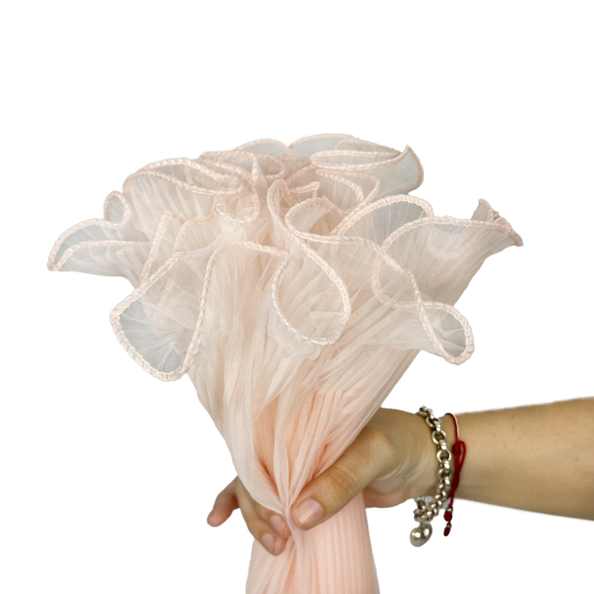 Malla para bouquet floral orilla dorada