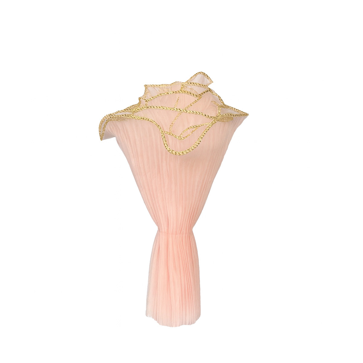 Malla para bouquet floral orilla dorada