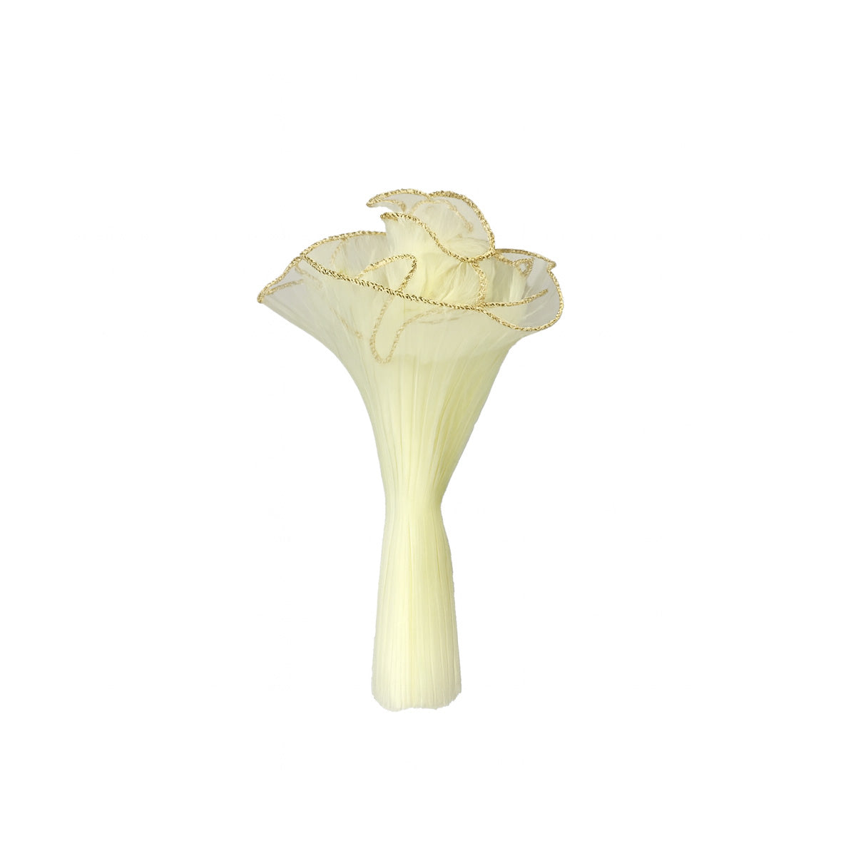 Malla para bouquet floral orilla dorada