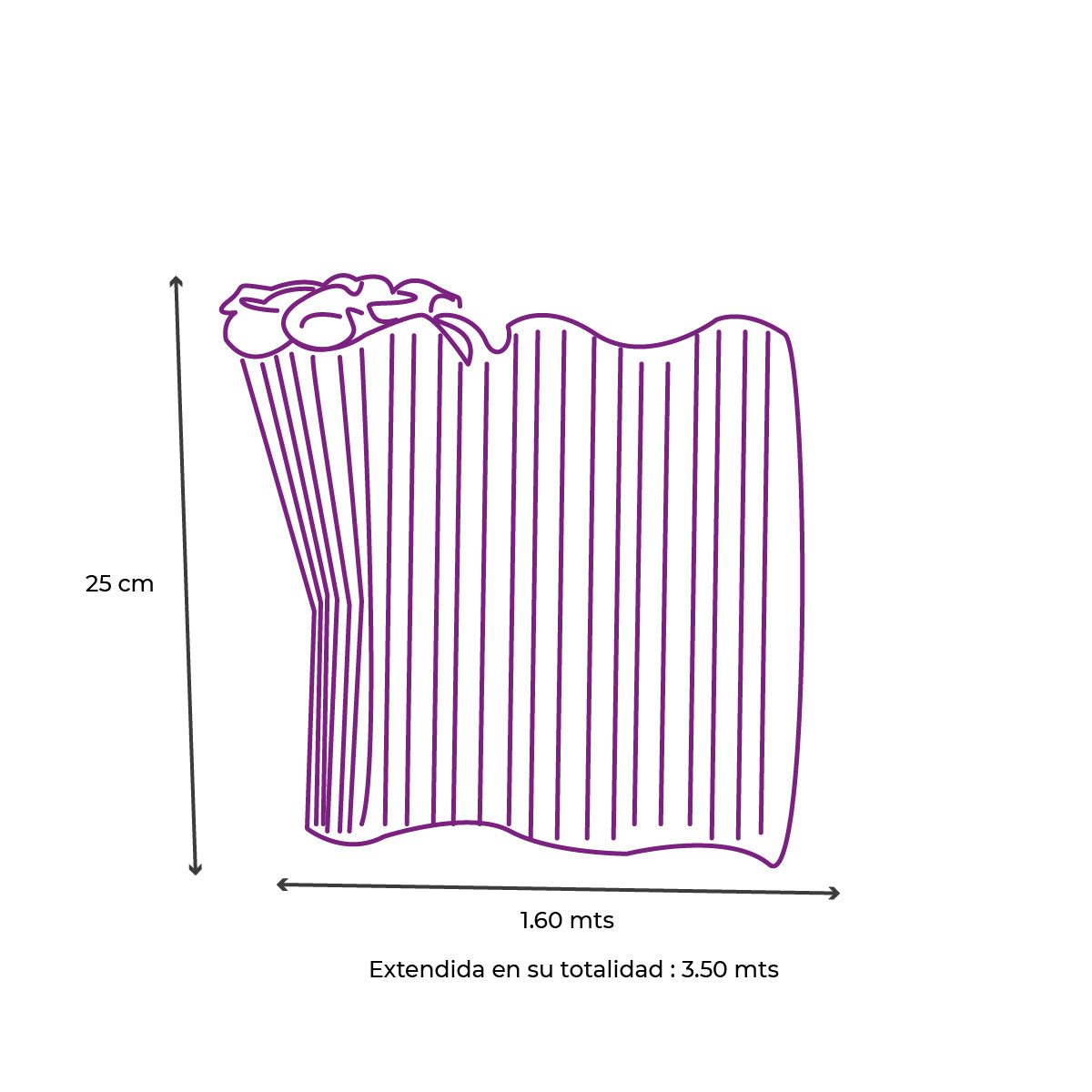 Malla para bouquet floral orilla dorada 25 cm x  3.5 mts