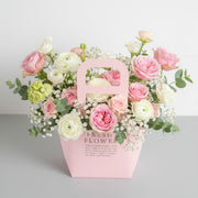 Bolsa de cartón tipo canasta para flores paquete 10 piezas