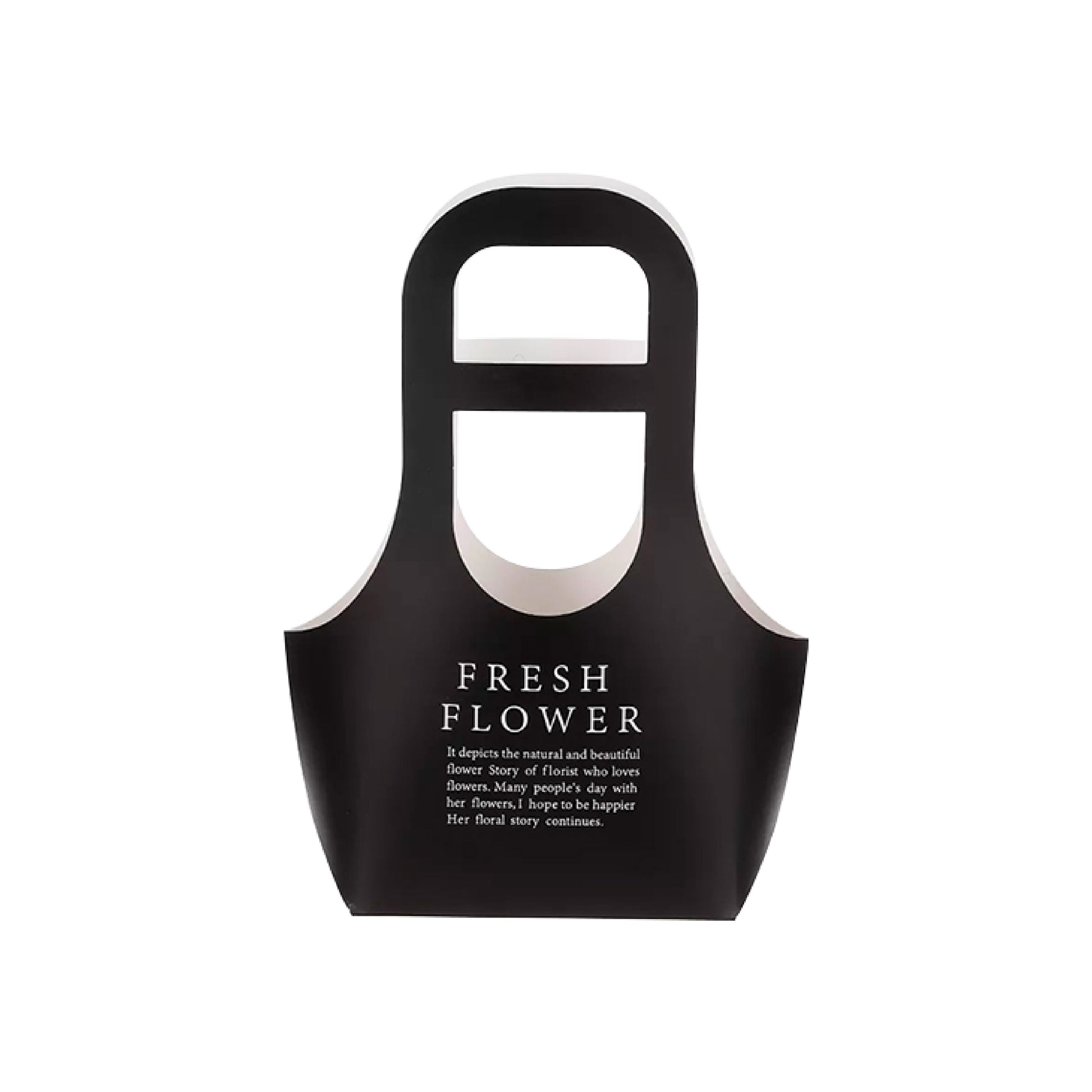 Bolsa floral estilo canasta color negra