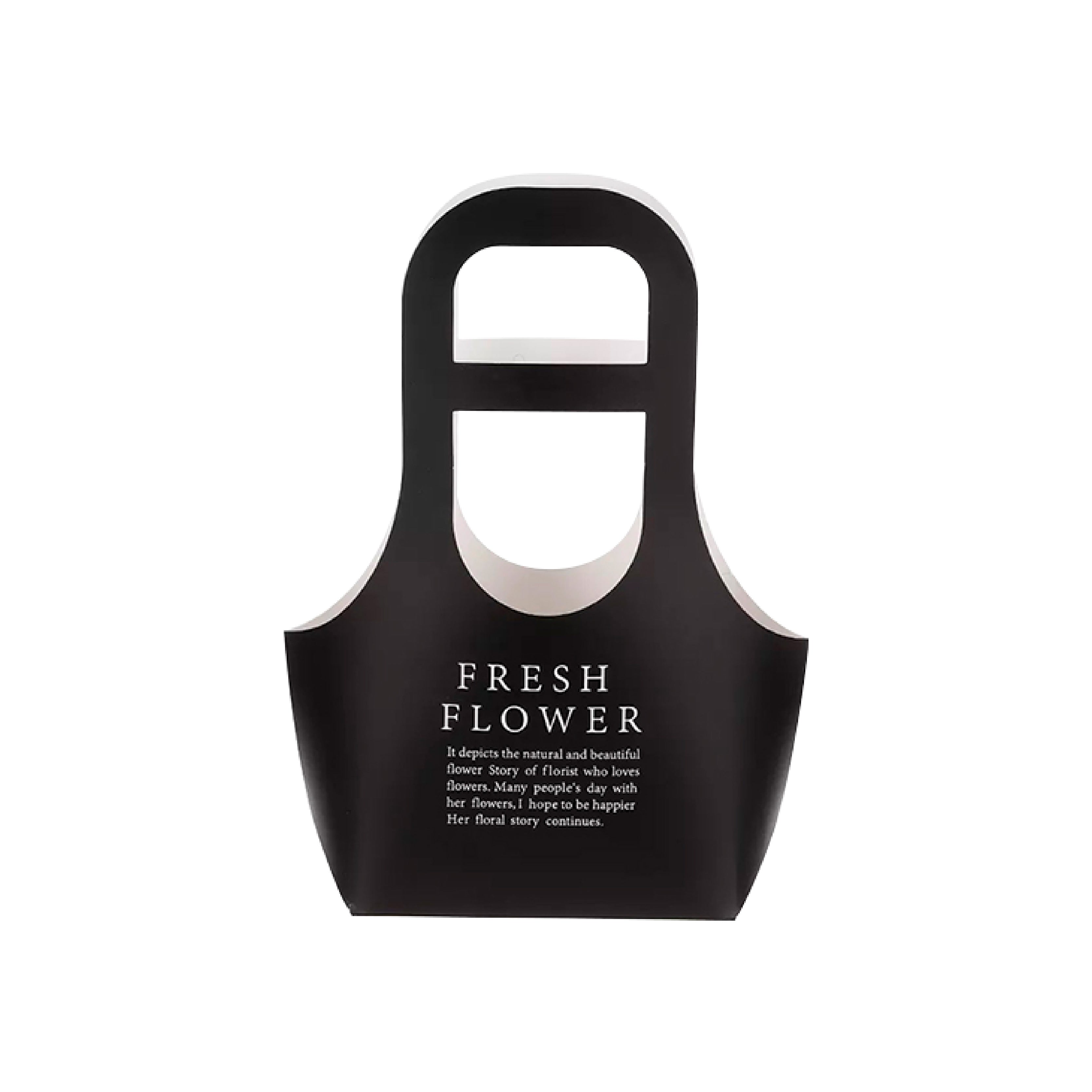 Bolsa floral estilo canasta color negra