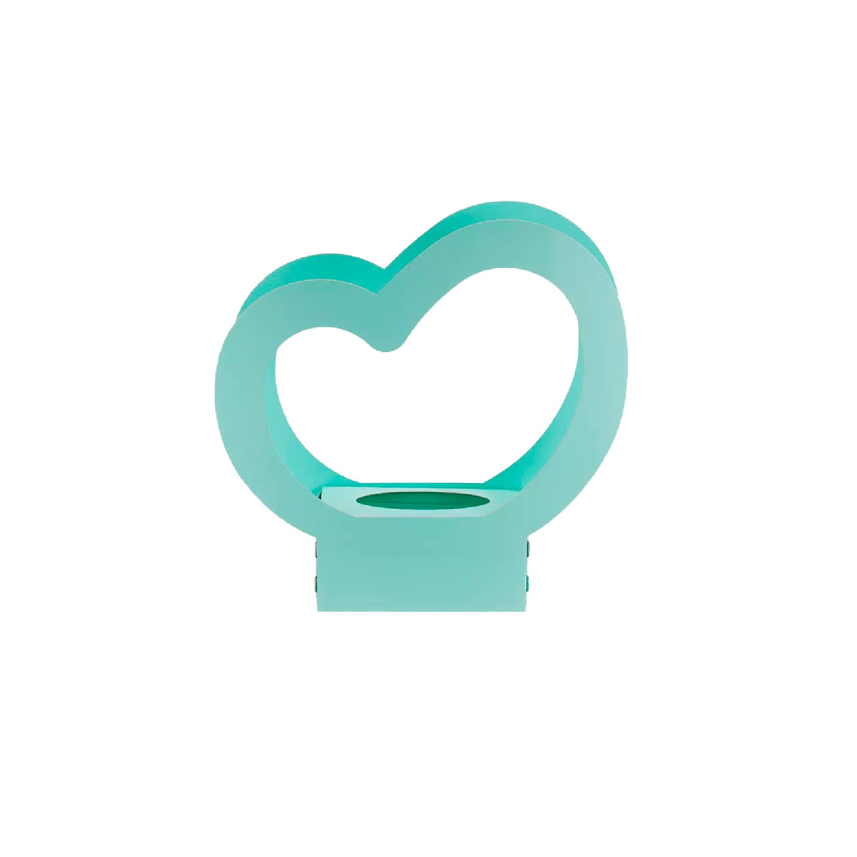 Bolsa de cartón en forma de corazón para flores, paquete de 10 piezas en color menta.