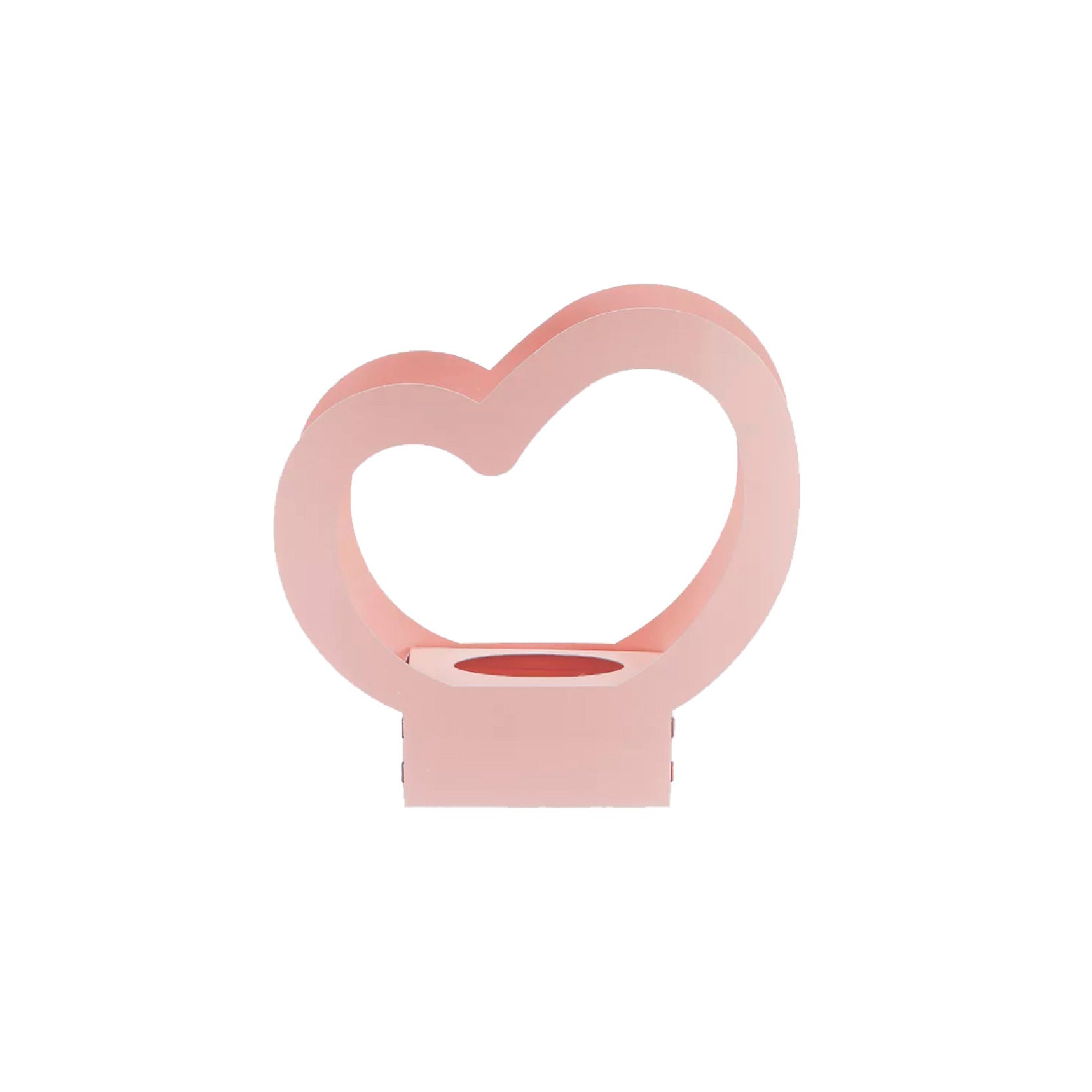 Bolsa de cartón en forma de corazón para flores, paquete de 10 piezas en color rosa