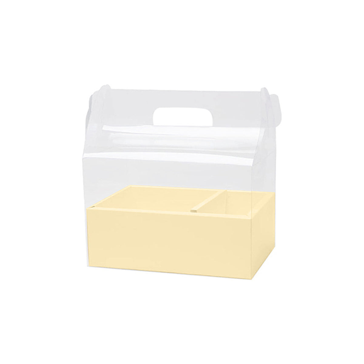 Caja transparente para flores y pastel, paquete de 5 piezas en colores beige