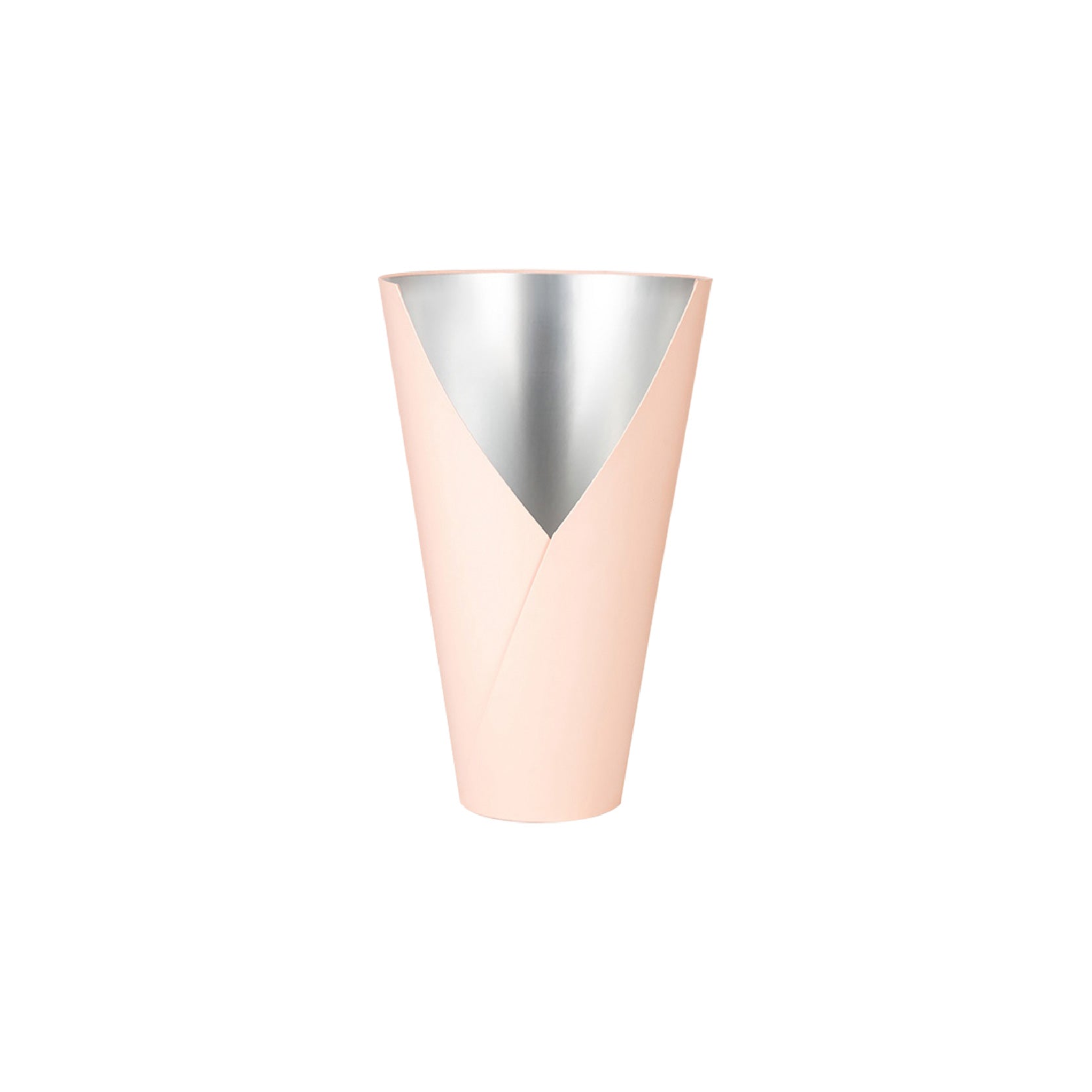 Caja en forma de cono para flores, paquete de 4 piezas en color rosa claro.