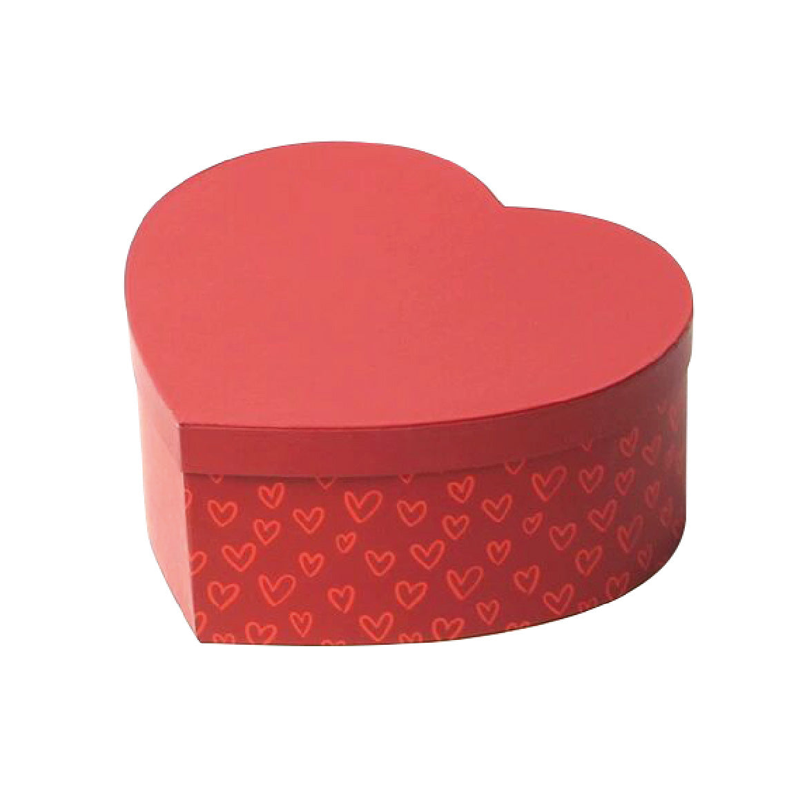 Caja en forma de corazón para flores, set de 3 tamaños, color rojo.