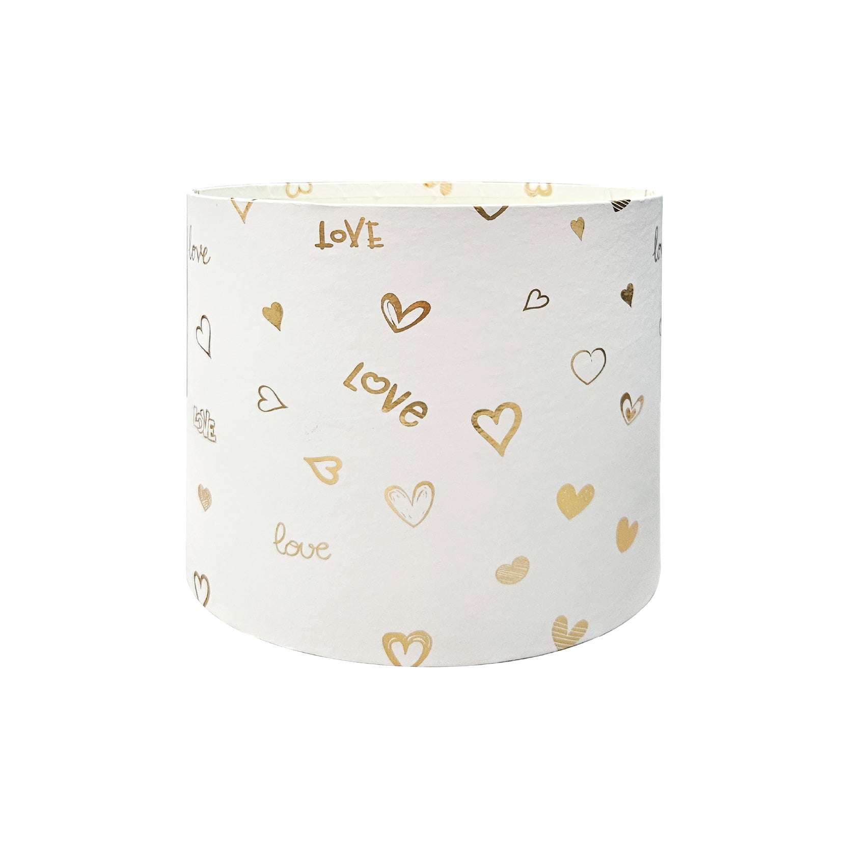 Caja floral love en forma de cilindro, caja de cartón rígido para arreglos florales