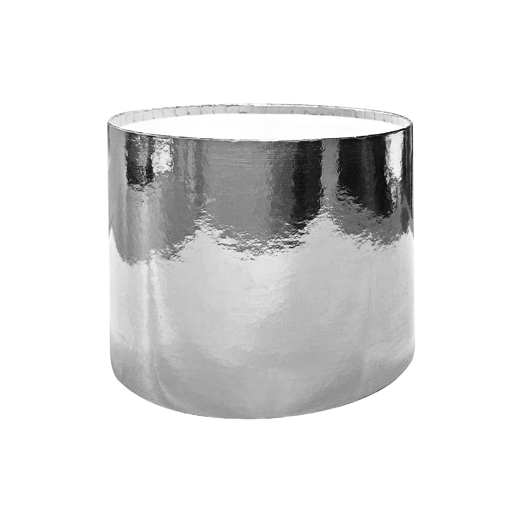 Caja floral metalica en forma de cilindro, caja de cartón rígido para arreglos florales