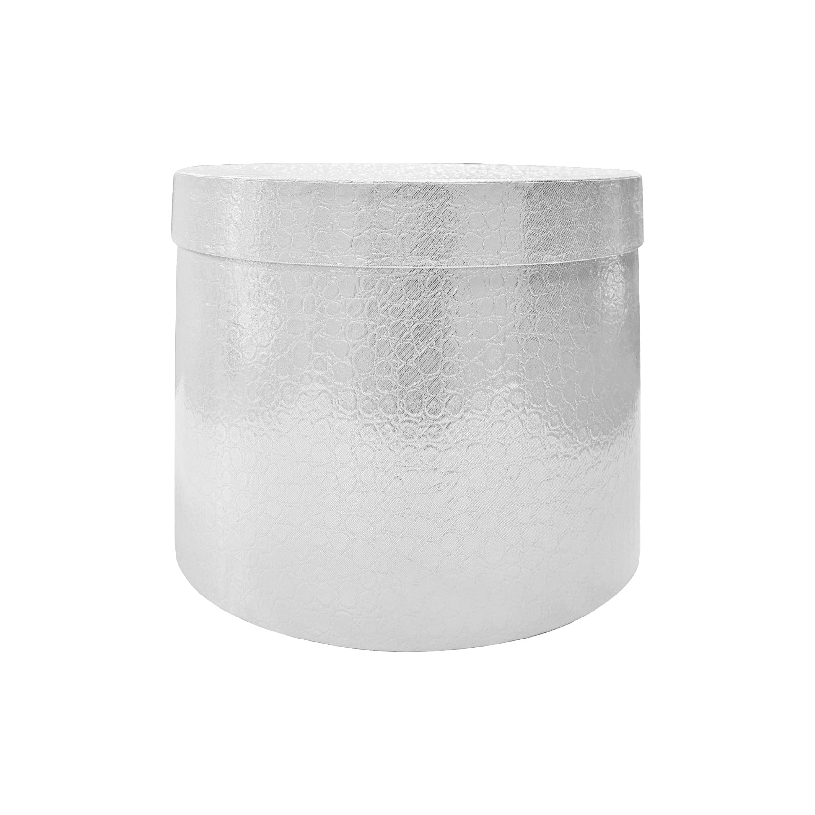 Caja floral en forma de cilindro, caja de cartón rígido para arreglos florales