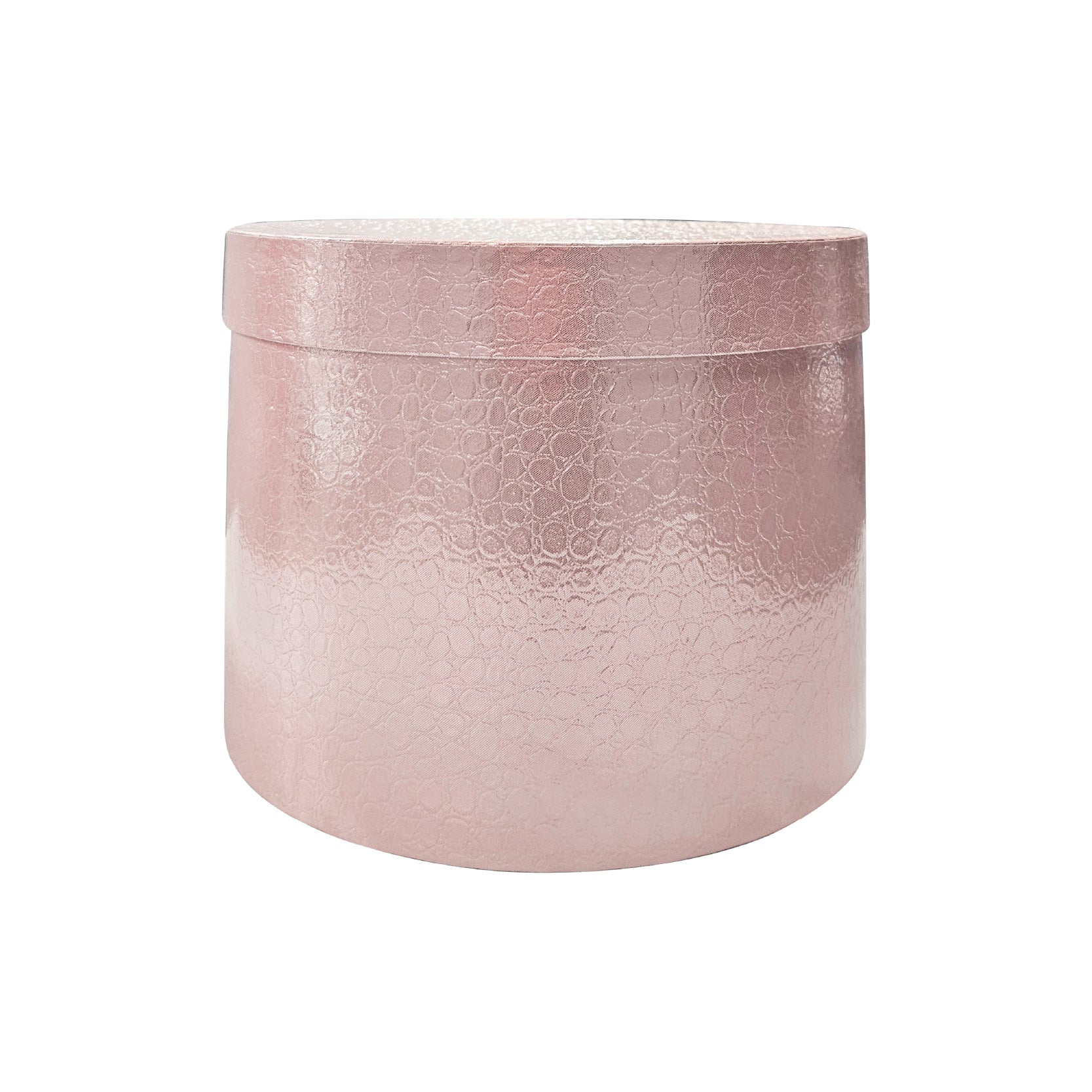 Caja floral en forma de cilindro, caja de cartón rígido para arreglos florales