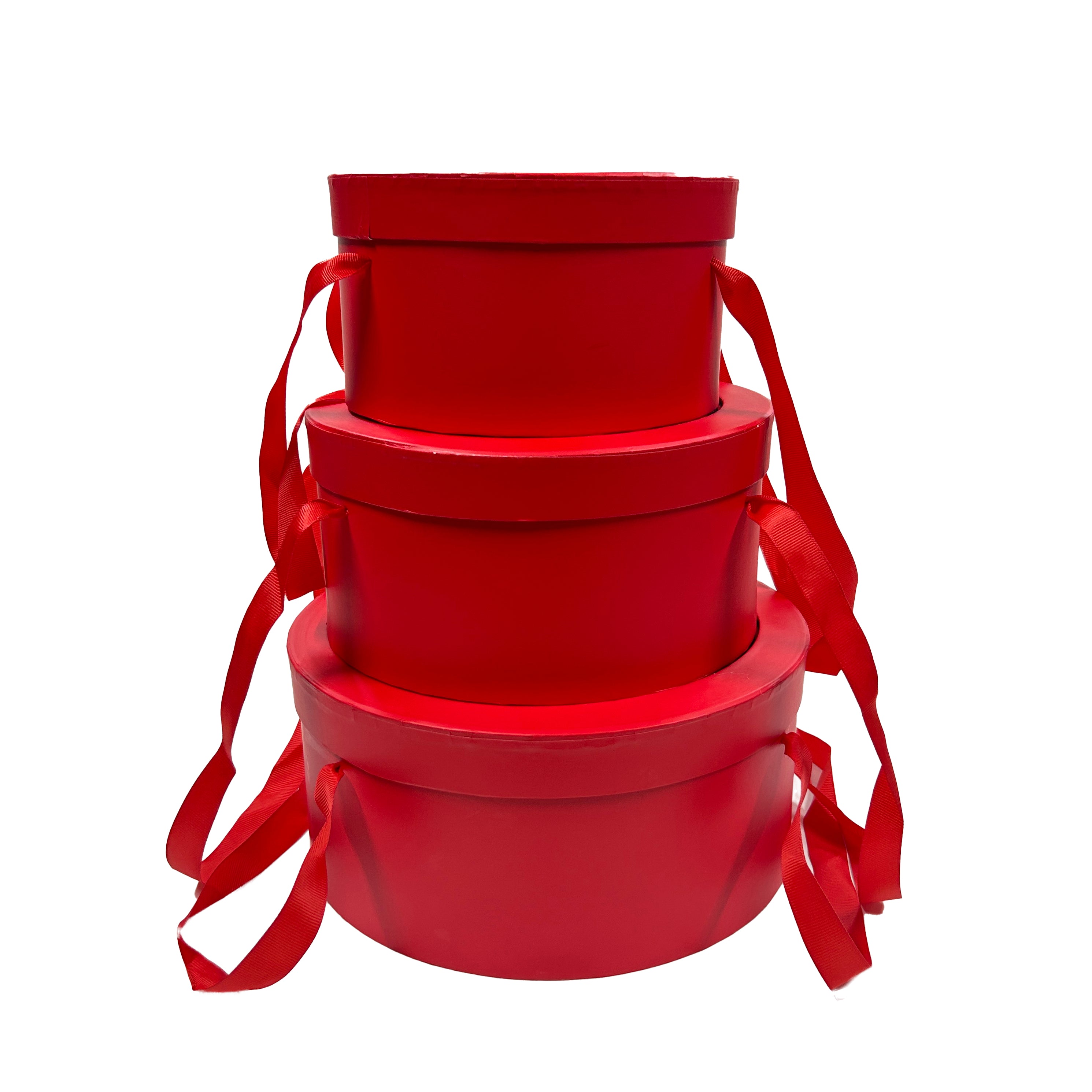 Caja floral estilo francés, caja para flores cartón rígido con tapa con ventana plástica 3 piezas