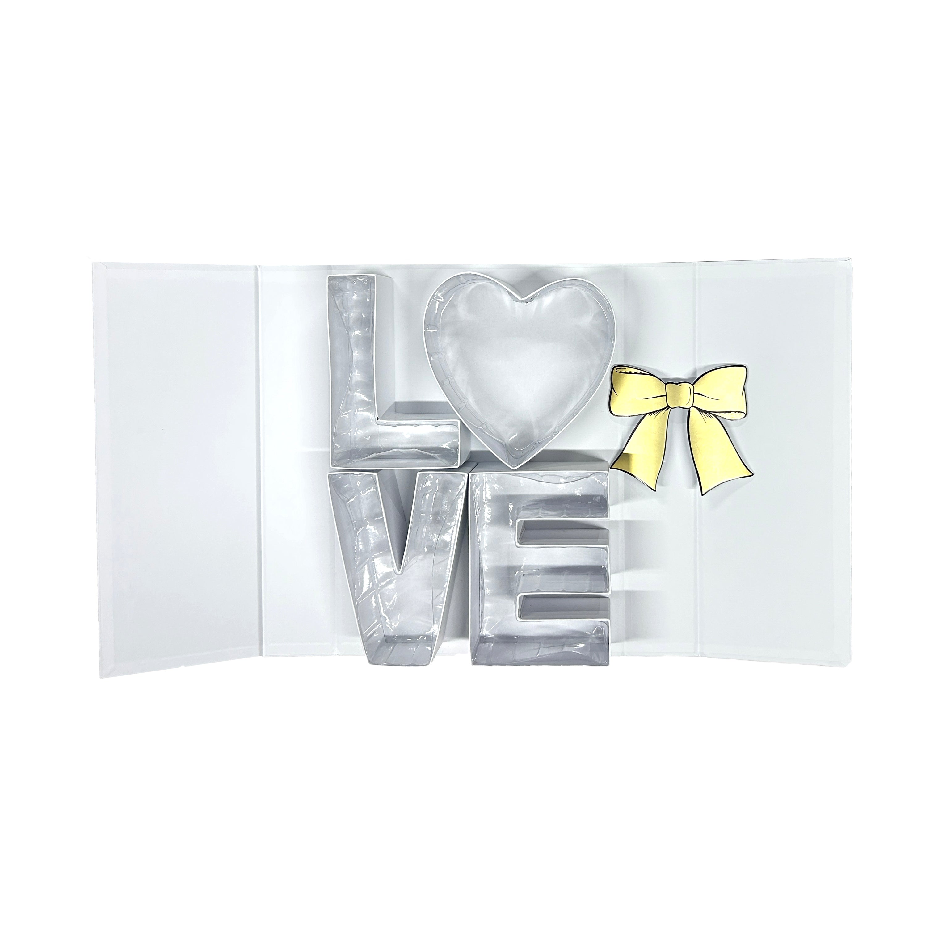 Caja floral letras LOVE, caja floral para arreglos florales 