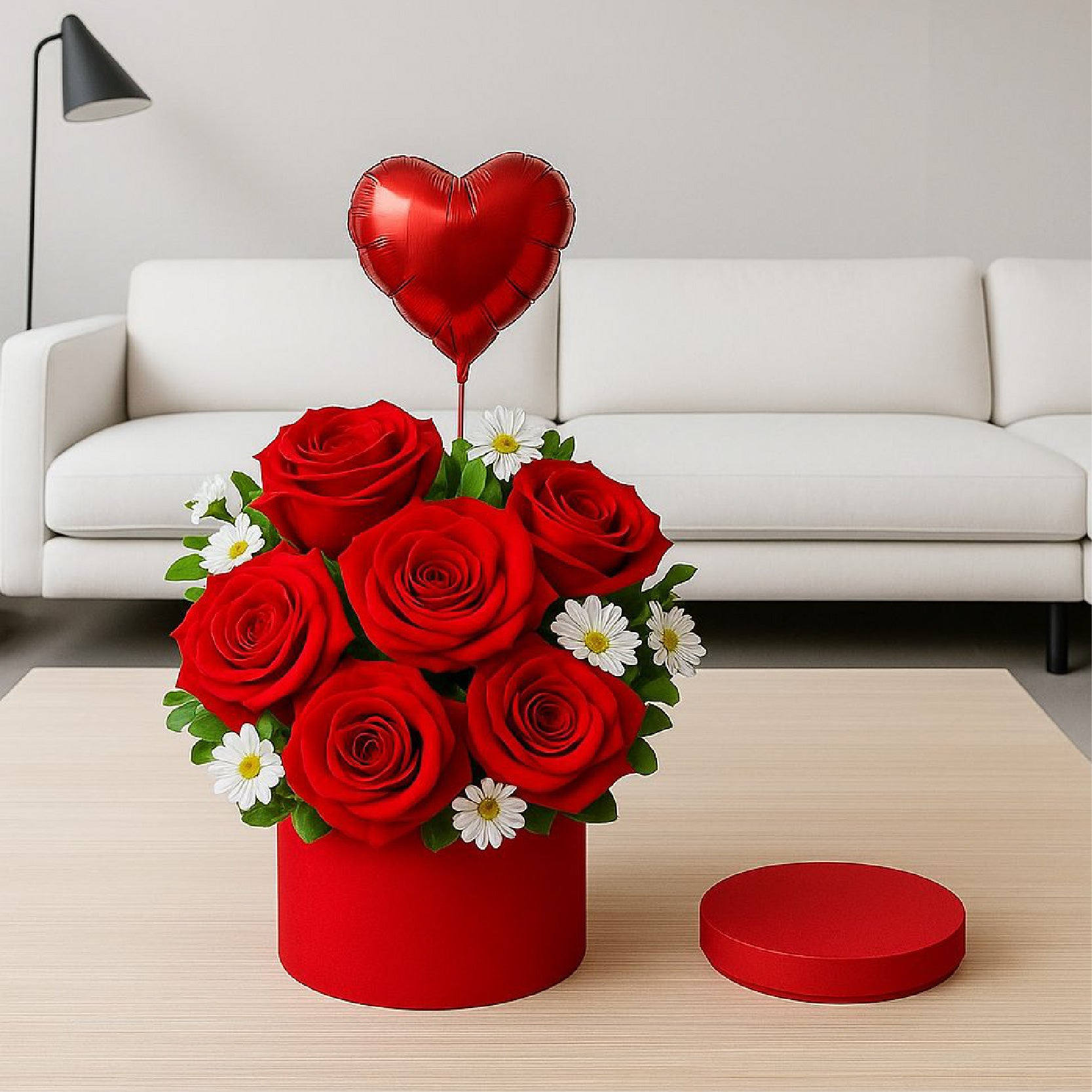 Caja floral en forma de cilindro, caja floral para arreglos florales