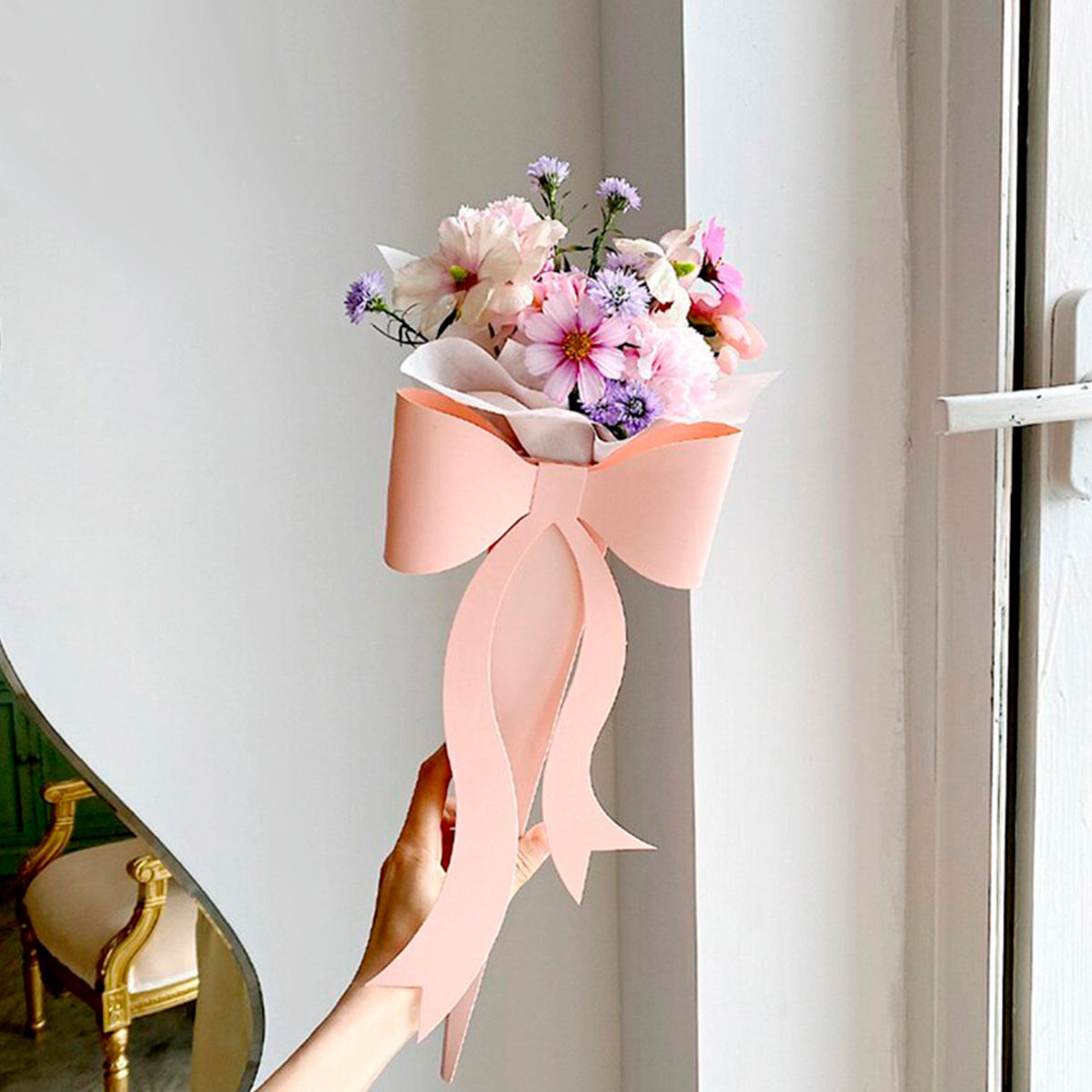 Moño Empaque floral cartón rígido 10 Piezas