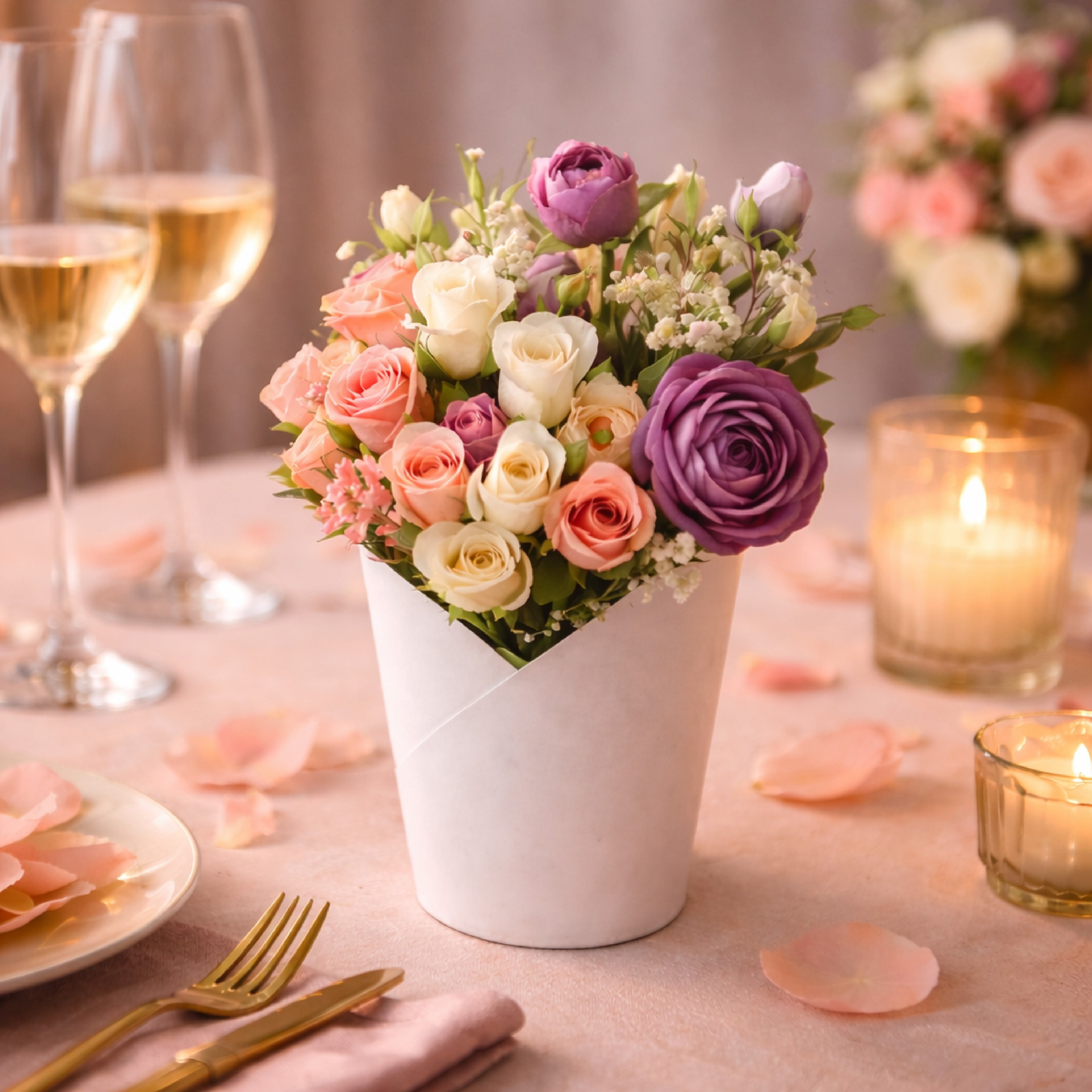 Cajas en forma de corazón San Valentín | Empaque floral | Paq. 10 piezas