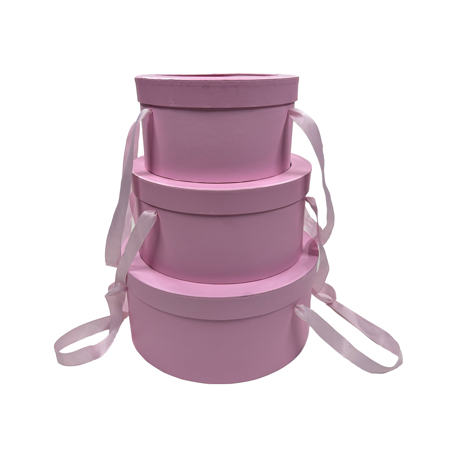 Caja floral estilo francés, caja para flores cartón rígido con tapa con ventana plástica 3 piezas