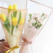 Bolsa de celofán para flores paquete de 50 piezas transparente para ramos florales y arreglos