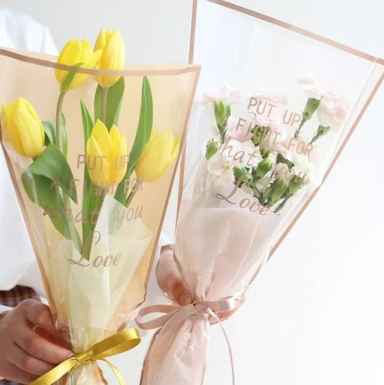 Bolsa de celofán para flores paquete de 50 piezas transparente para ramos florales y arreglos