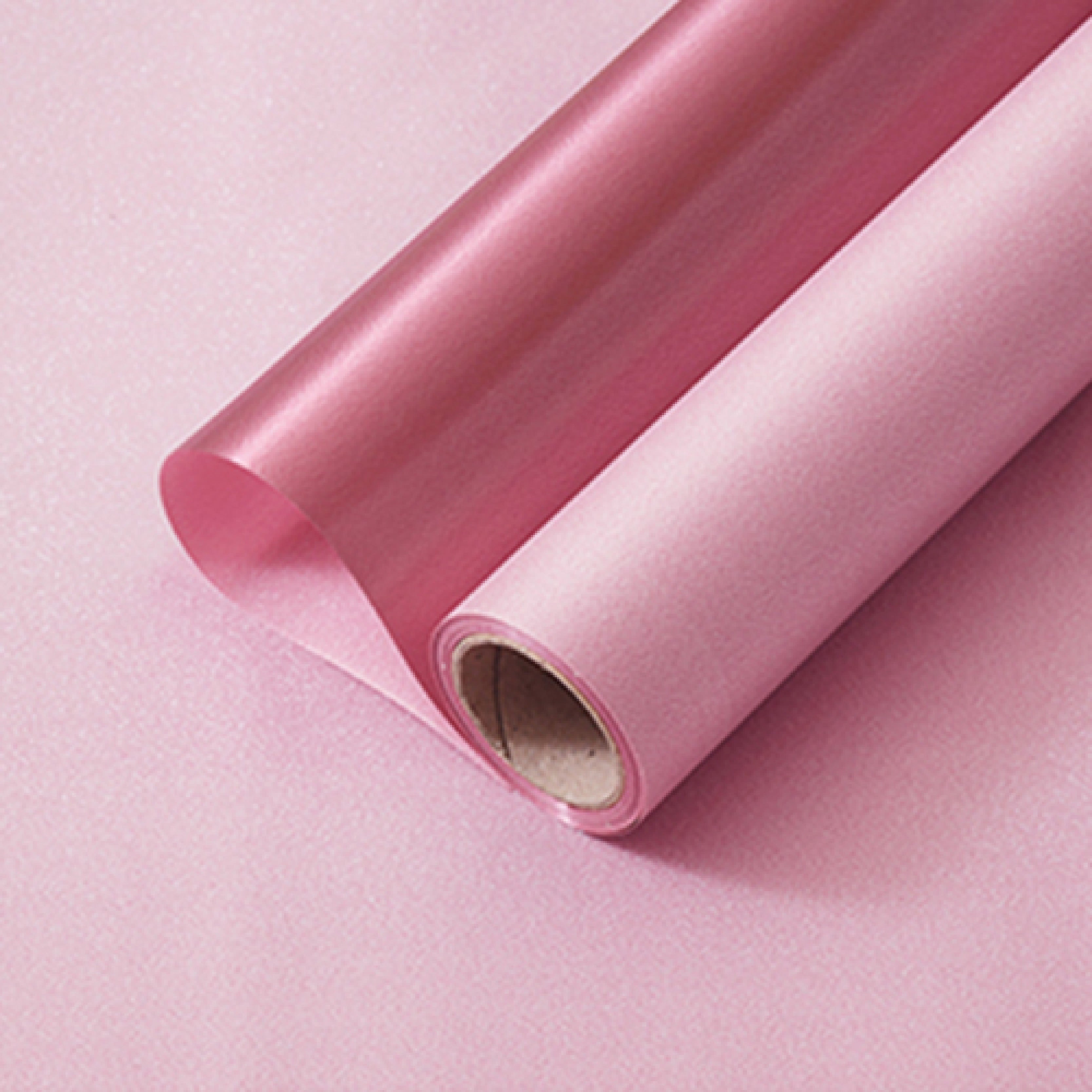 Papel plástico rosa para ramos