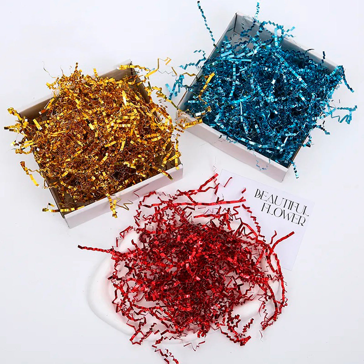 Papel triturado para regalo, papel de relleno para regalo