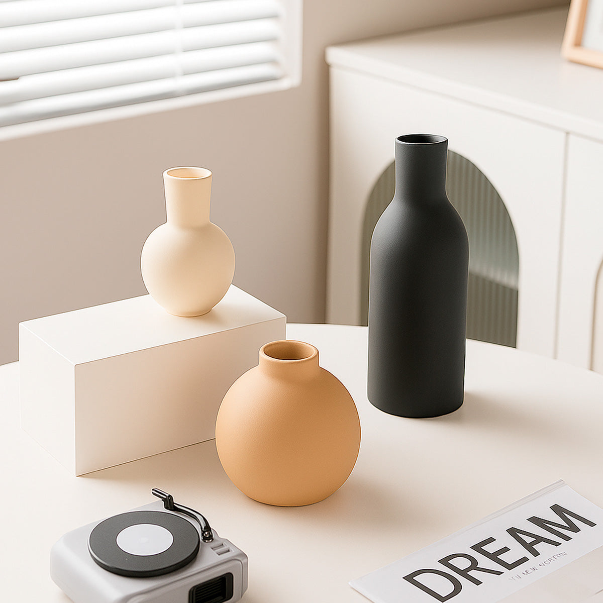 Set de 3 Jarrones Decorativos de Cerámica